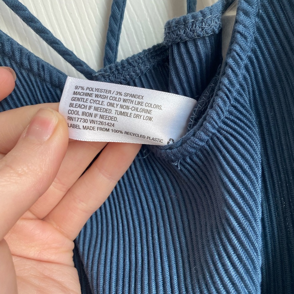 Blue Spaghetti Strap Dress - Picture 6 of 7